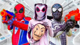 TEAM SPIDER-MAN VS BAD GUY TEAM || Catch SPIDER-GIRL If You Can ?? NERF WAR  ( Awesome Live Action )