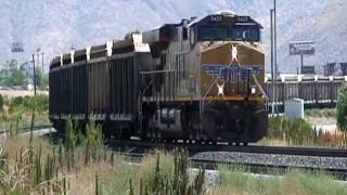 Union Pacific trains on Beaumont Hill  9-10-11.VOB