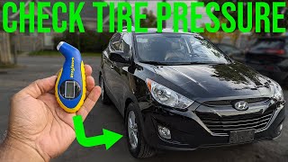 How to Check Tire Pressure - Hyundai Tucson (2010-2015)