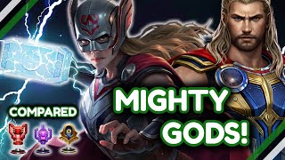 Jane is WORTHY!! (Both THORS CTP Comparisons) | Marvel Future Fight