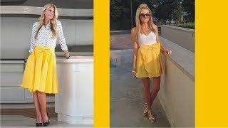 Spectacular Yellow Bow Skirt For Sunny Day