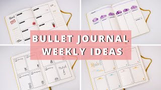 5 Weekly Spread Ideas | Bullet Journal