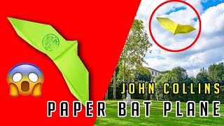 How To Make A Paper Bat Airplane Design By John Collins - Flapping Wings Paper Plane