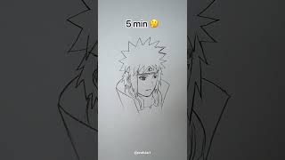 How to Draw Minato in 10sec, 10mins, 10hrs #shorts