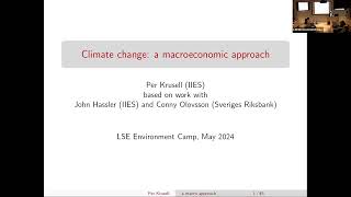 2.10 Climate change: a macroeconomic approach, by Per Krusell (Stockholm University)