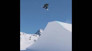 World Cup 2021 Corvatsch slopestyle Snowboard training day 1 🎥 @fabiangattlen | @cc.films