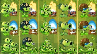 PvZ 2 Gameplay - All Peashooters & Torchwood & Pea Vine Combo Challenge - Plant vs Plant