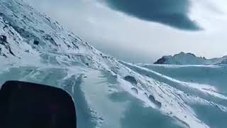 Leh Ladakh road in winters