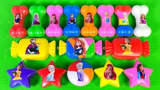 Elsa Frozen: Making Disney Princesses Slime With Mixed Shapes - Satisfying Slime ASRM