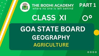 GOA BOARD || CLASS 8 || GEOGRAPHY || AGRICULTURE || PART 1