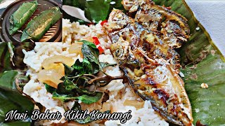 Nasi Kikil Bakar Daun Pisang Enak Banget | Nasi Bakar Kikil Lauk Ikan Selar Goreng | Kikil Kemangi