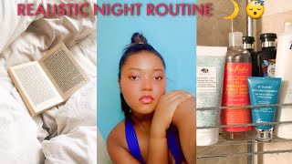 *realistic* simple  night routine| workout,skincare,cleaning,self care etc.