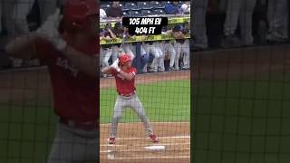 105 MPH EV, 404 FT dead center 🤯! Launched by Chris McHugh #baseball