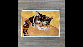 Painting a cat with acrylics - Zieler