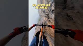 No mistakes allowed 😱 #mtb #bike #bikelife #hikeabike #extreamesports #shorts