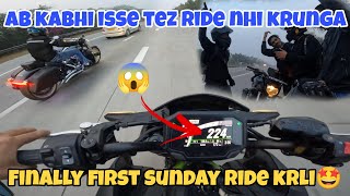 My first Sunday Ride On Z900 | Pehli baar itni speed me bike chalai 😱| Sk on ride | City Ride