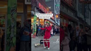 Jewish rapper quits Chinese food for pastrami at katzs deli on Christmas #koshadillz #freestylerap