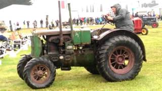 Massey Harris and Case tractor parade at Edendale Crank Up 2017