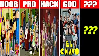 NOOB vs PRO vs HACKER vs GOD El chavo Del Ocho in Minecraft PixelArt (Compilation)