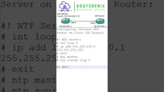 NanoBytes by Route Genix | Configuring Internal NTP Server on Cisco Devices