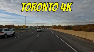 Fall Colors in Drive to Mississauga - Toronto 4K VLOG