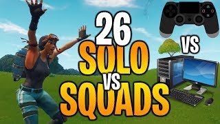 26 KILLS SOLO VS SQUAD | CONTROLLER IN PC ONLY LOBBY |