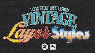 How To Make VINTAGE TEXT Layer Styles | Photoshop Tutorial