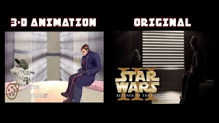 "Yoda Informs Anakin on Premonitions" [SFM] comparison