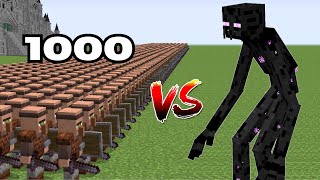 1000 Guard Villagers vs Mutant Enderman | Minecraft Mob Battle