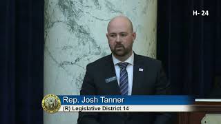 Rep. Josh Tanner debates against HB24, which would establish the Idaho Launch Grant