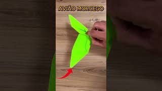 AVIÃO DE PAPEL ESTILO MORCEGO #origami #aviãodepapel