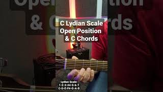 C Lydian Scale Open Position & C Chords