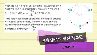 3개 행성의 회전 각속도