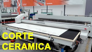 Mesa automática de corte para vidrio, cortando lozas de cerámica