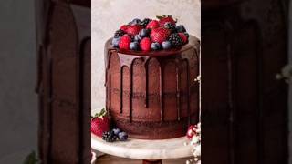 chocolate strawberry cake decorating| chocolate strawberry cake design ideas for boys| #cake #shorts