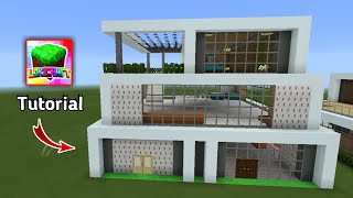 How to build large modern house in lokicraft (EASY) tutorial