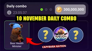 10 November Capybara Nation Daily Combo Today | Capybara Nation Airdrop Daily Combo 10 November