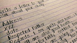 Write a letter to your father telling him about your study || beautiful handwriting ✍️