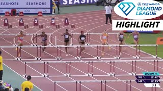 Kambundji Takes Top Step Win Gold | 100m Women's Hurdles Race Diamond League Doha 2024 Highlights