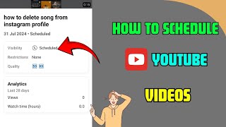 How to schedule youtube videos||Youtube Videos schedule kaise kare #youtube #videos #schedule