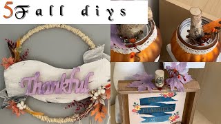 5 Fall home Decor diys