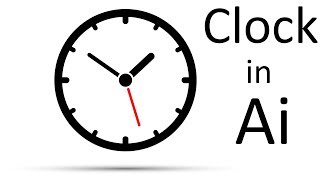 Как нарисовать значок часы в Adobe illustrator, clock icon in AI CC