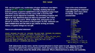 SQL 004 How do I format the best SQL statement?