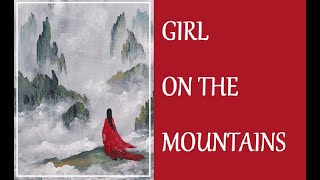 Easy Acrylic Painting - Girl on the mountains