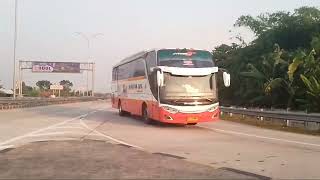 🔴NYARISSS🔴KESIBUKAN BUS AKAP ANGKATAN PAGI KELUAR MASUK TOL SRAGEN TIMUR‼️#busmania #harapanjaya