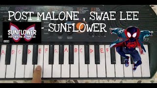 Sunflower easy piano tutorial.