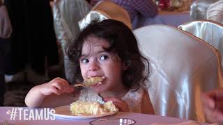 Our Niece, Gigi Tries to Eat Some Wedding Cake