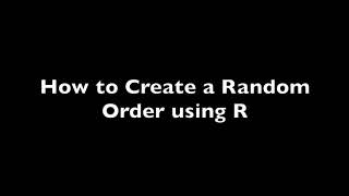 Learning R: 11 Create Random order for Fantasy Draft using  R & RStudio