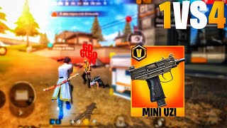 SÓ PODE USAR A MINI UZI NESSE DESAFIO SOLO VS SQUAD 20KILL!! FREE FIRE MOBILE 🎯