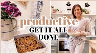 *PRODUCTIVE* GET IT ALL DONE WITH ME | farmers market haul, cleaning, berry crisp & oat ice cream!